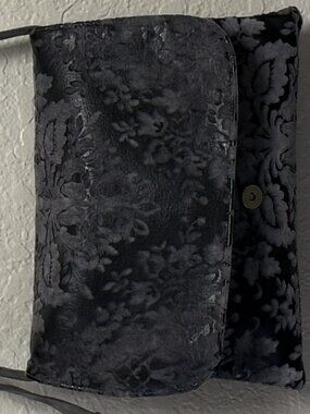 NWOT: Atenti Crossbody Gray Damask Purse Classic Tapestries